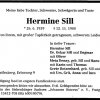 Sill Hermine 1939-1988 Todesanzeige